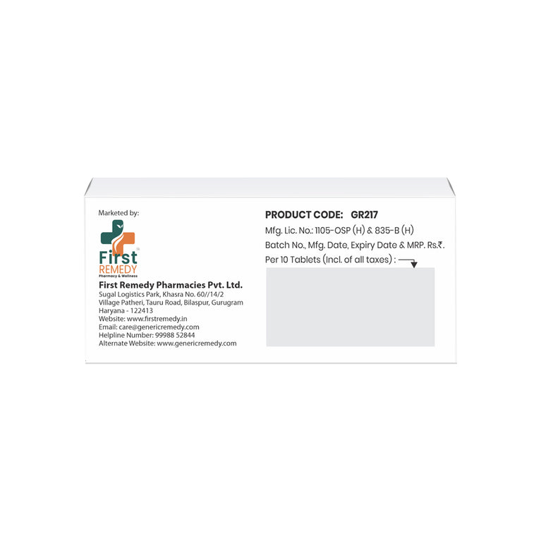 Box of Tamsulosin Hydrochloride Prolonged Release tablet 0.4mg back image