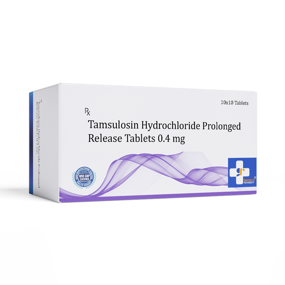 Box of Tamsulosin Hydrochloride Prolonged Release tablet 0.4mg front image