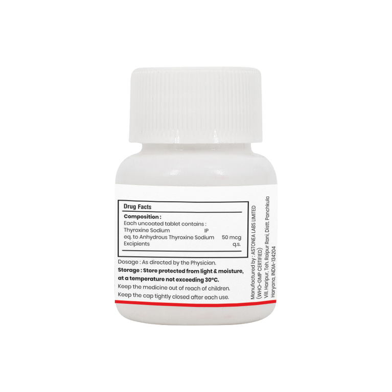 Thyroxine Sodium Tablets IP 50mcg