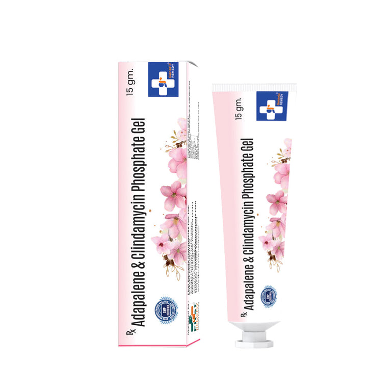 Tube of Adapalene & Clindamycin Phosphate gel front image