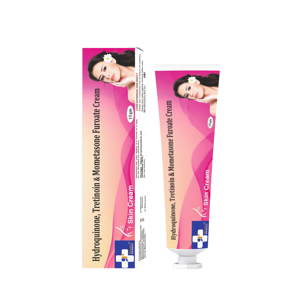 Tube of Hydroquinone, Tretinoin & Mometasone Furoate Cream front image