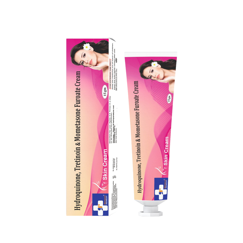 Tube of Hydroquinone, Tretinoin & Mometasone Furoate Cream front image