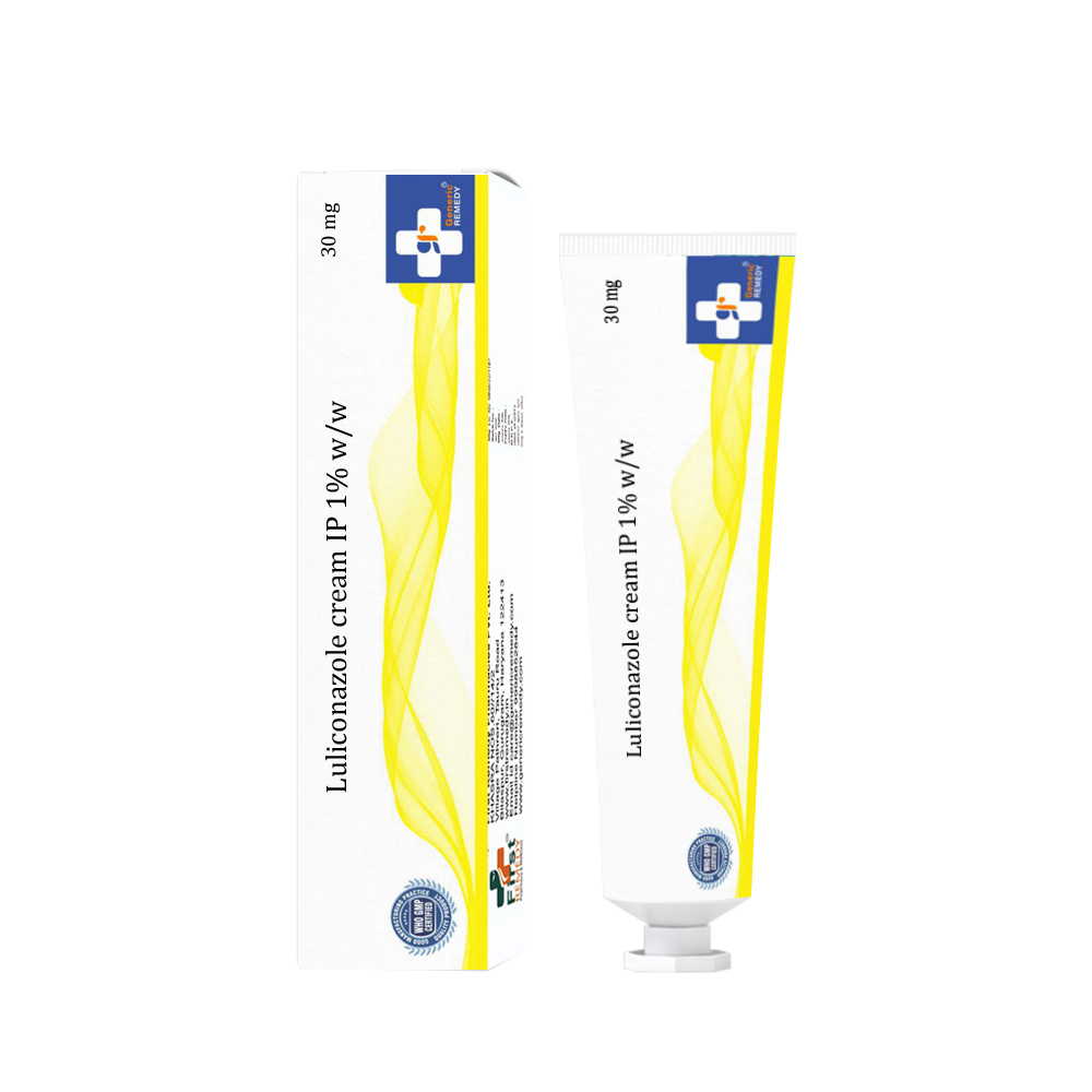 Tube of Luliconazole Cream 1% w/w front image