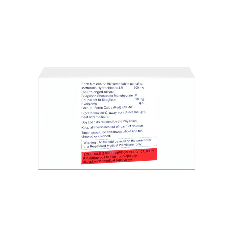 Sitagliptin 50mg + Metformin 500mg tablets