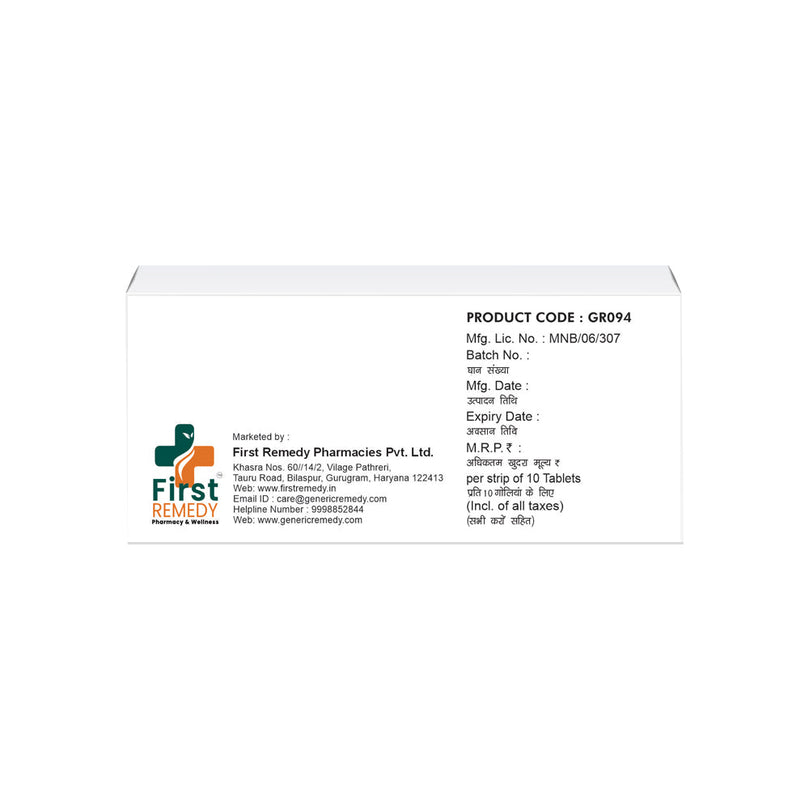 Box of Aceclofenac tablets 100mg back image