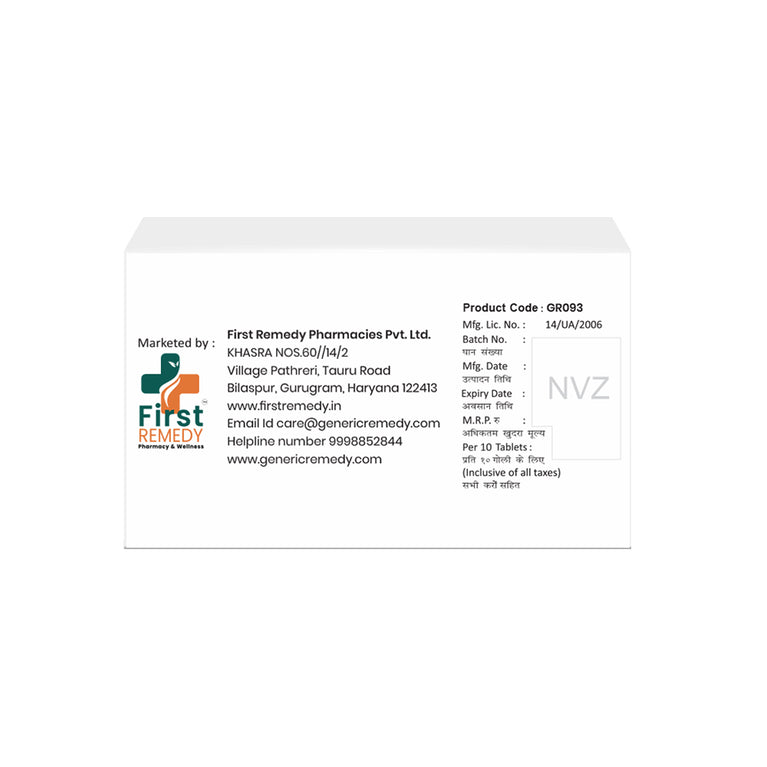 Box of Atorvastatin tablets 10mg back image