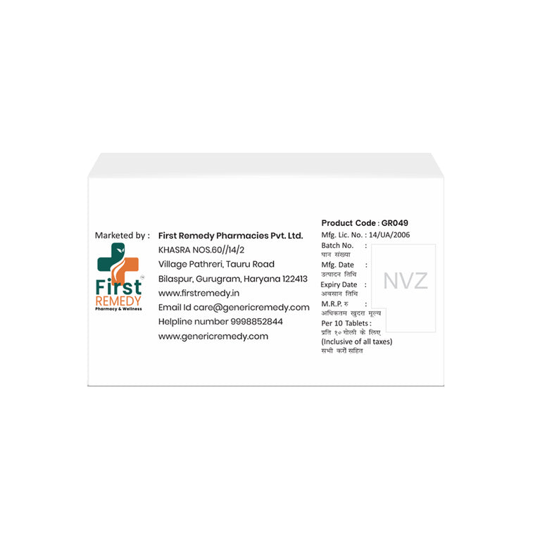 Box of Atorvastatin tablets 20mg back image