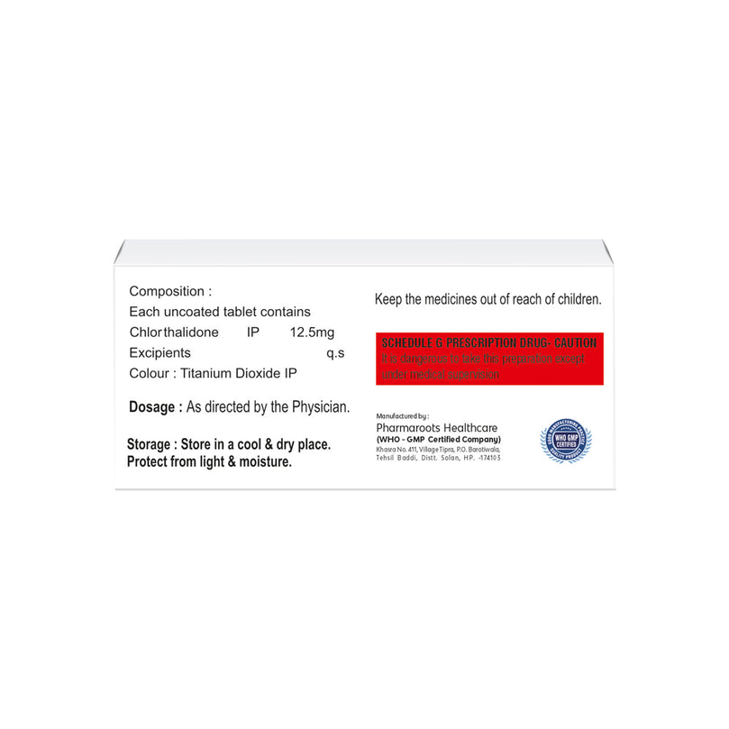 Box of Chlorthalidone tablets 12.5mg front image