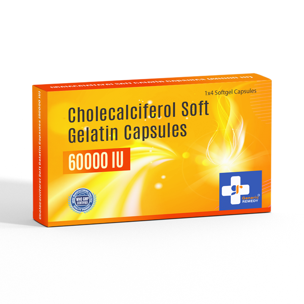 Cholecalciferol 60K IU soft gelatin capsules Uses, Price & Details ...