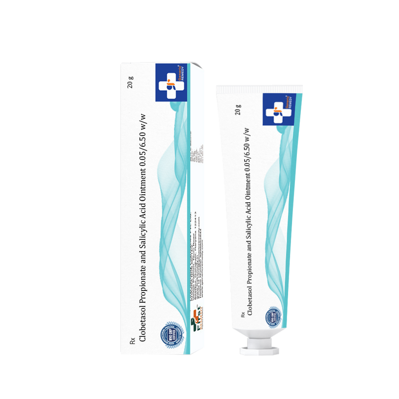 Tube of Clobetasol and Salicylic Acid Ointment 0.05/6.50 w/w Front image