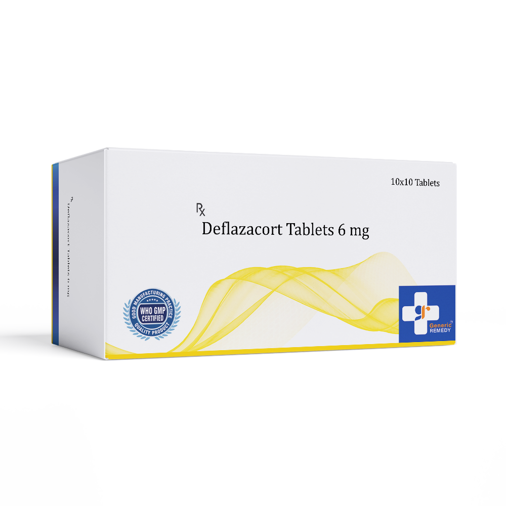 Box of Deflazacort tablet 6mg front image