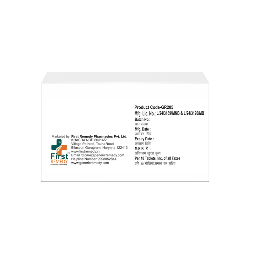 Box of Duloxetine tablets 20mg back image 
