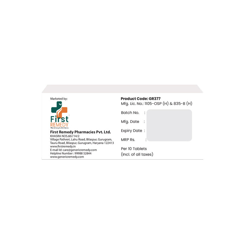 Box of Finasteride tablets 5mg back image