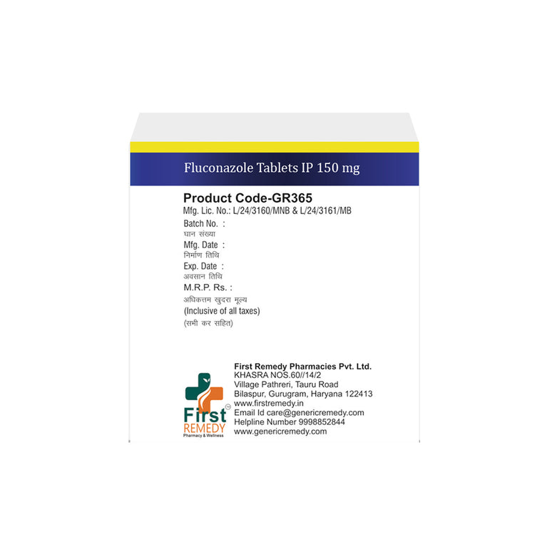 Box of Fluconazole tablets 150mg back image