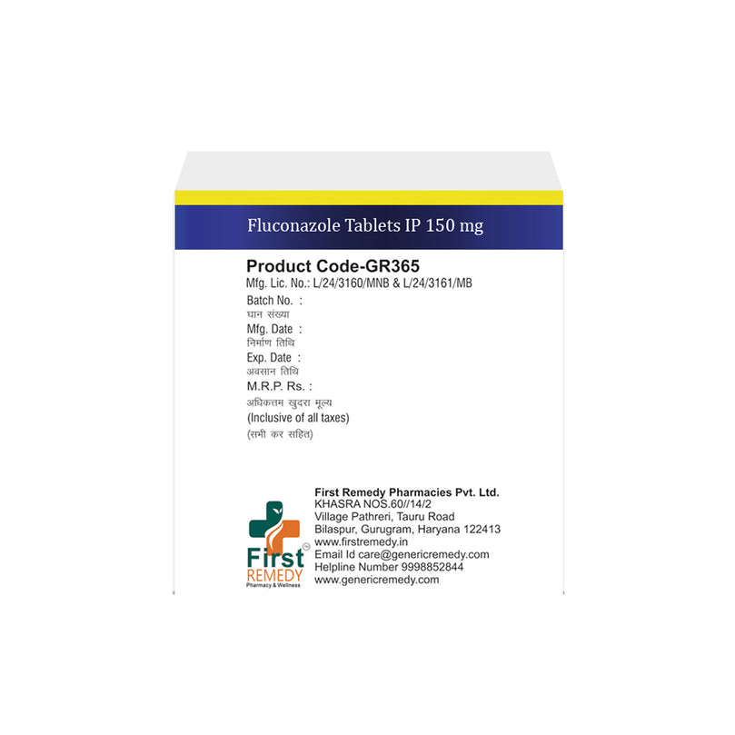 Box of Fluconazole tablets 150mg back image