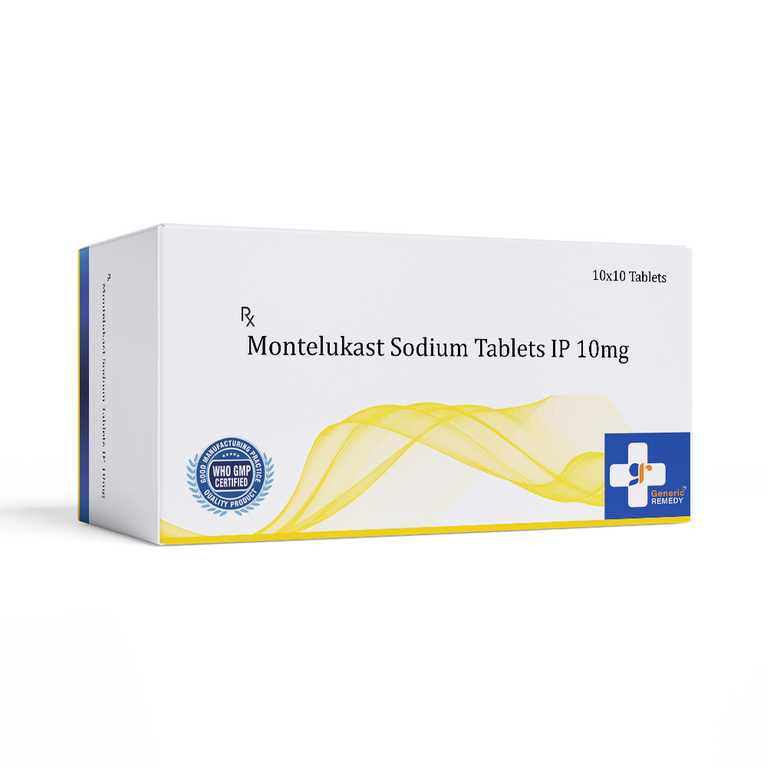 Box of Montelukast Sodium tablets 10mg front image