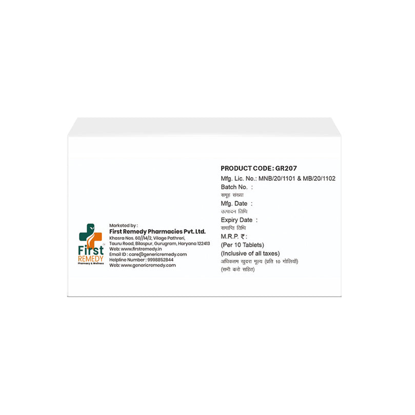 Box of Olmesartan & Hydrochlorothiazide tablets 40mg/12.5mg back image