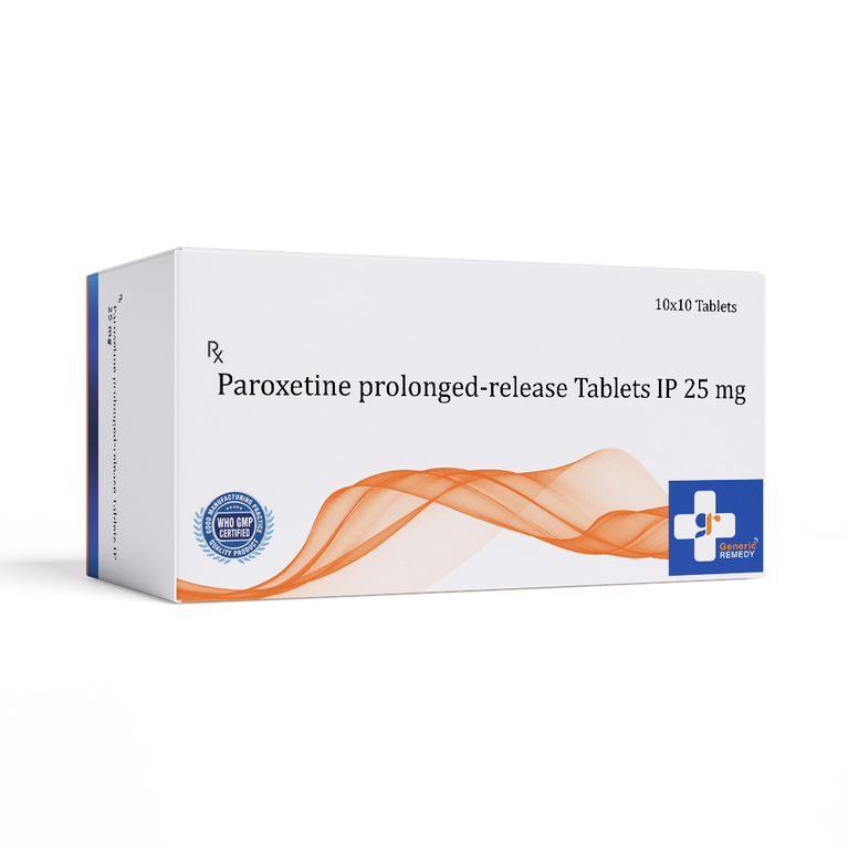Box of Paroxetine Prolonged Release tablet 25mg front image