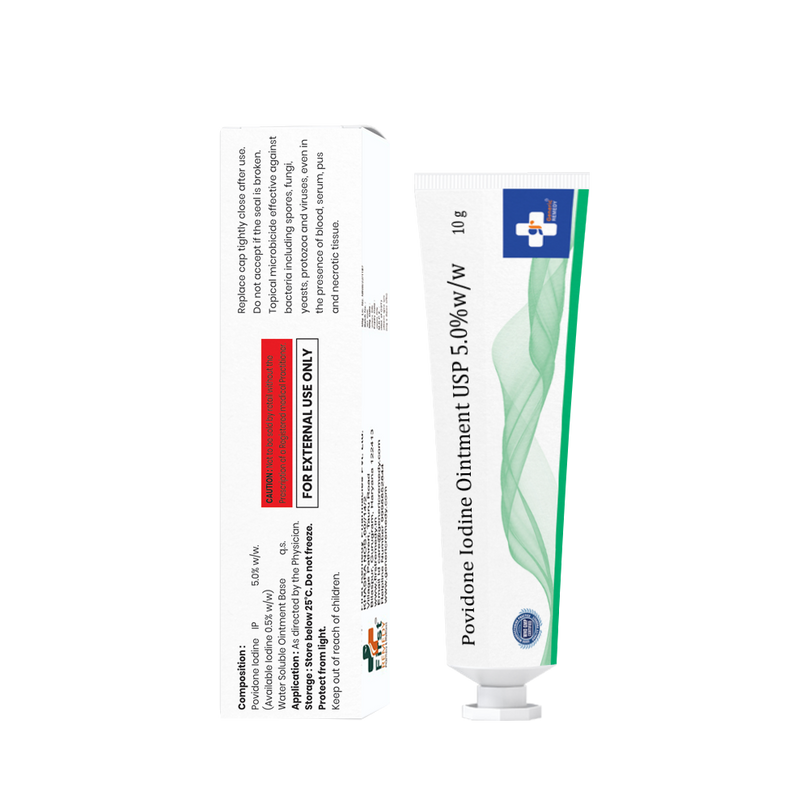 Tube of Povidone Iodine Ointment 5% composition image