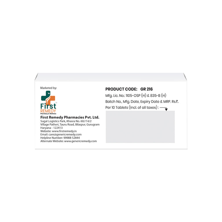 Box of Tamsulosin PR 0.4mg & Dutasteride 0.5mg tablets back image