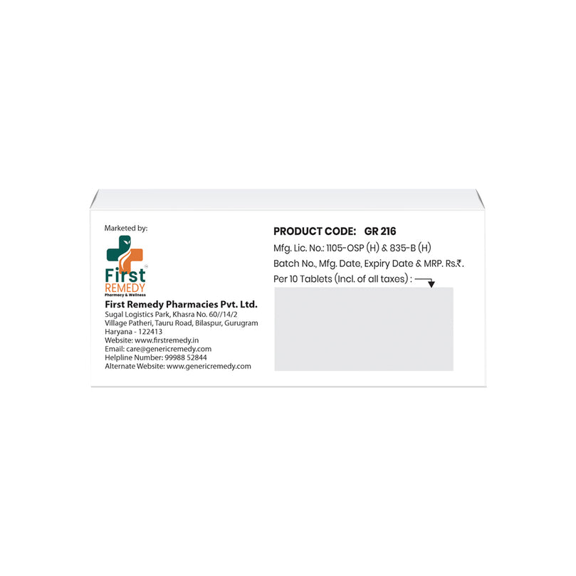 Box of Tamsulosin PR 0.4mg & Dutasteride 0.5mg tablets back image